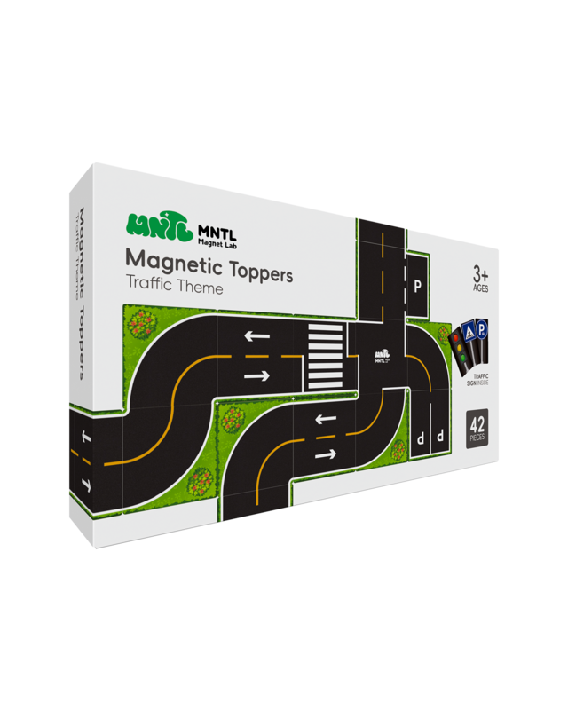 MNTL MNTL Magnetische Toppers Verkeersthema 42-delig MNTL MNTL Magnetische Toppers Verkeersthema 42-delig