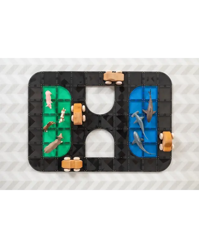 CONNETIX  CONNETIX Roads Magnetische Autobaan Set 48 delig CONNETIX  CONNETIX Roads Magnetische Autobaan Set 48 delig