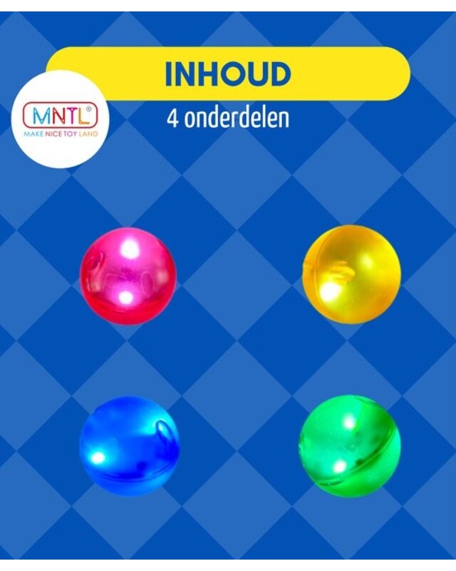 MNTL MNTL Lichtgevende Ballen Knikkerbaan 4 Stuks MNTL MNTL Lichtgevende Ballen Knikkerbaan 4 Stuks