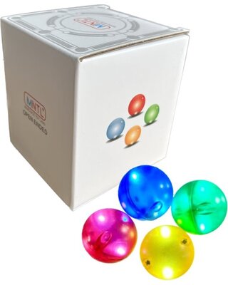 MNTL Lichtgevende Ballen Knikkerbaan 4 Stuks