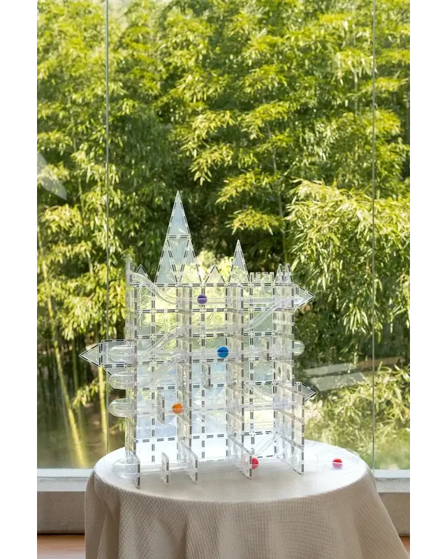 MNTL MNTL Magneet speelgoed Knikkerbaan 120-delig Transparant