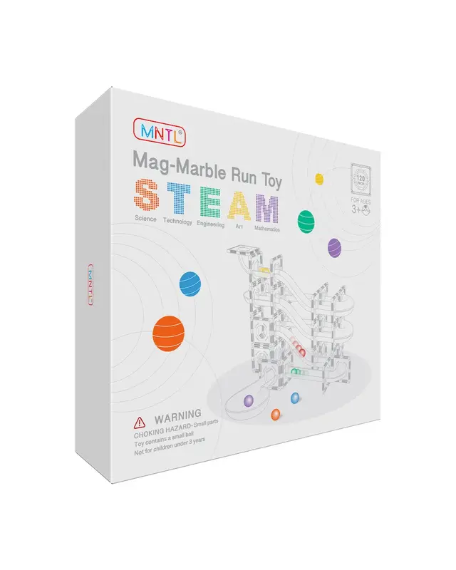 MNTL MNTL Magneet speelgoed Knikkerbaan 120-delig Transparant