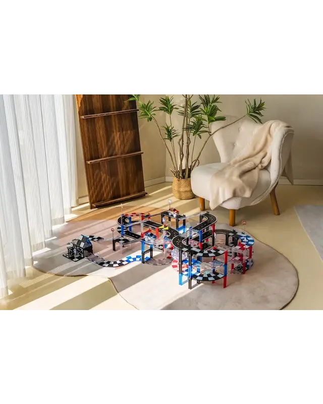 MNTL MNTL Magnetische Autobaan Set 72-delig MNTL MNTL Magnetische Autobaan Set 72-delig