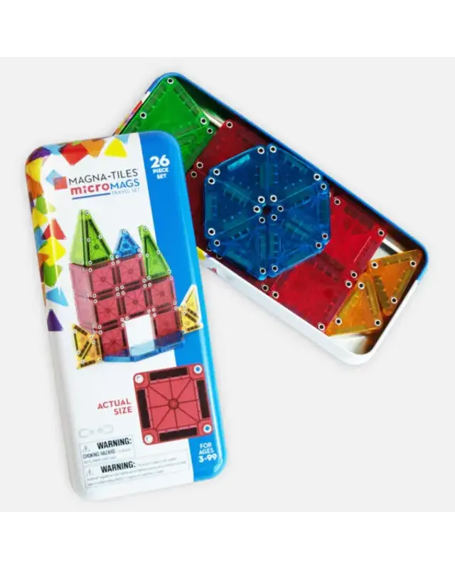 Magna Tiles Magna Tiles MicroMags Travel Set 26-delig Magna Tiles Magna Tiles MicroMags Travel Set 26-delig