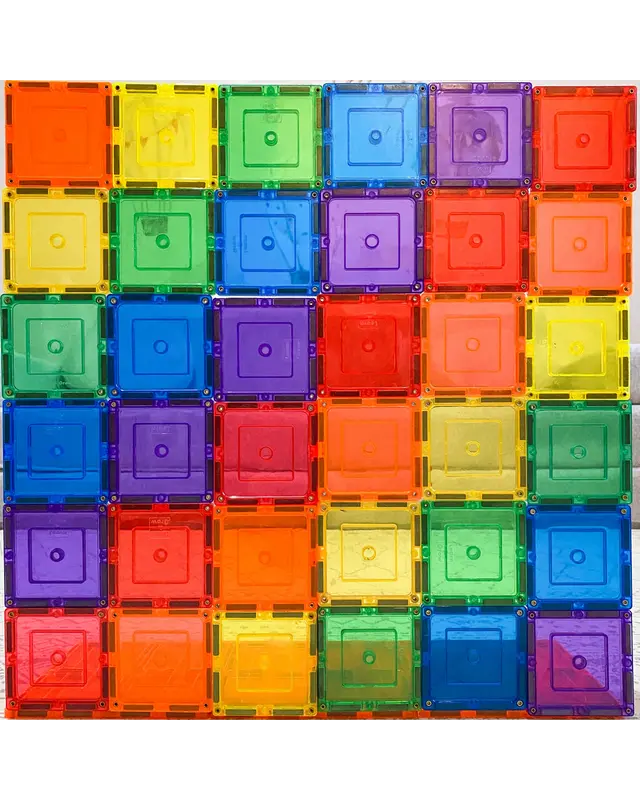 Learn and Grow Toys Learn and Grow Magnetische tegels - Kleine Vierkanten 36 delig