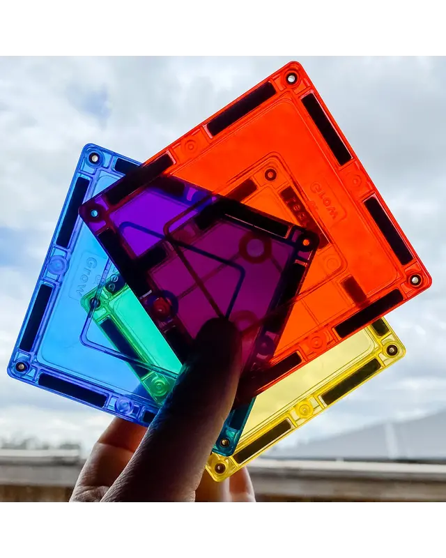 Learn and Grow Toys Learn and Grow Magnetische tegels - Kleine Vierkanten 36 delig