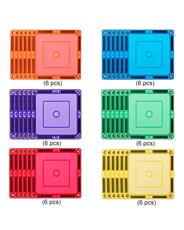 Learn and Grow Toys Learn and Grow Magnetische tegels - Kleine Vierkanten 36 delig