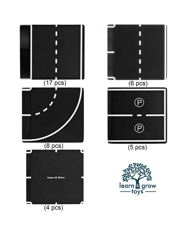 Learn and Grow Toys Learn and Grow Magnetische Toppers - Weg pakket 40 delig Learn and Grow Toys Learn and Grow Magnetische Toppers - Weg pakket 40 delig