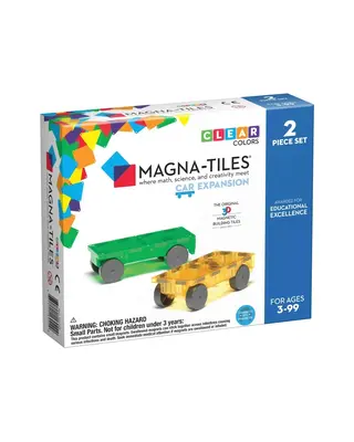 Magna Tiles Auto uitbreidingsset Groen / Geel - 2 delig