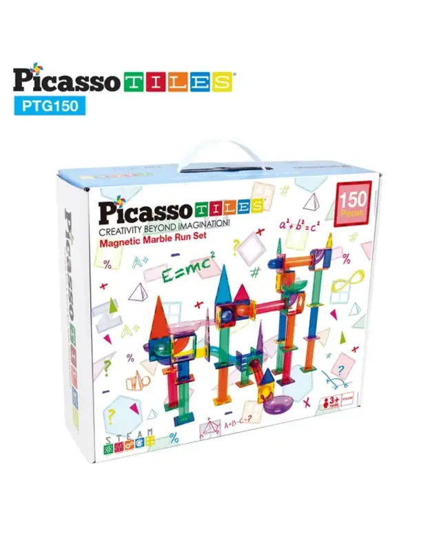 PicassoTiles Picasso Tiles knikkerbaan bouwstenenset - 150 delig PicassoTiles Picasso Tiles knikkerbaan bouwstenenset - 150 delig