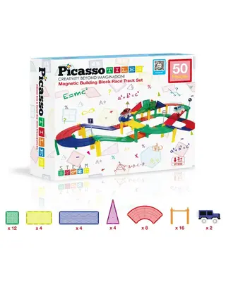 PicassoTiles PicassoTiles  Magnetische Tegels Racebaan - 50 delig