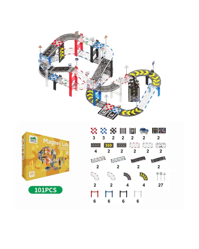 MNTL MNTL Magnetische Autobaan 101-delig