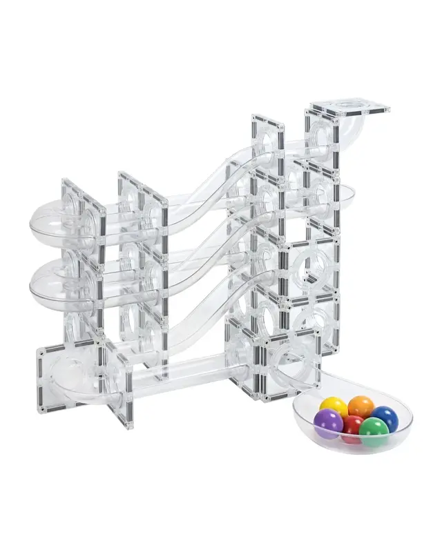 MNTL MNTL Magneet speelgoed Knikkerbaan 120-delig Transparant