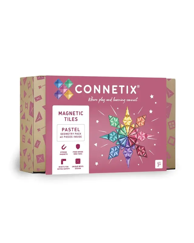 CONNETIX  CONNETIX Pastel Geometrie Pakket - 40 delig