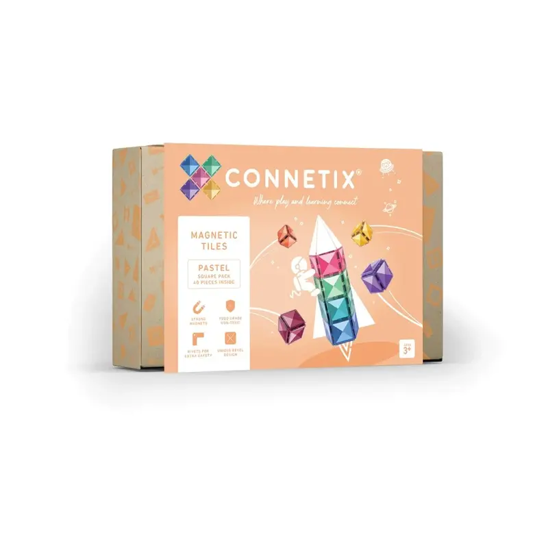 Connetix CONNETIX Pastel Vierkant Pakket - 40 delig