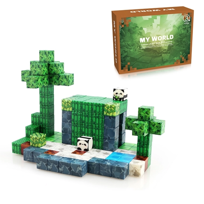 My World My World Magnetische bouwstenen Panda 134 stuks