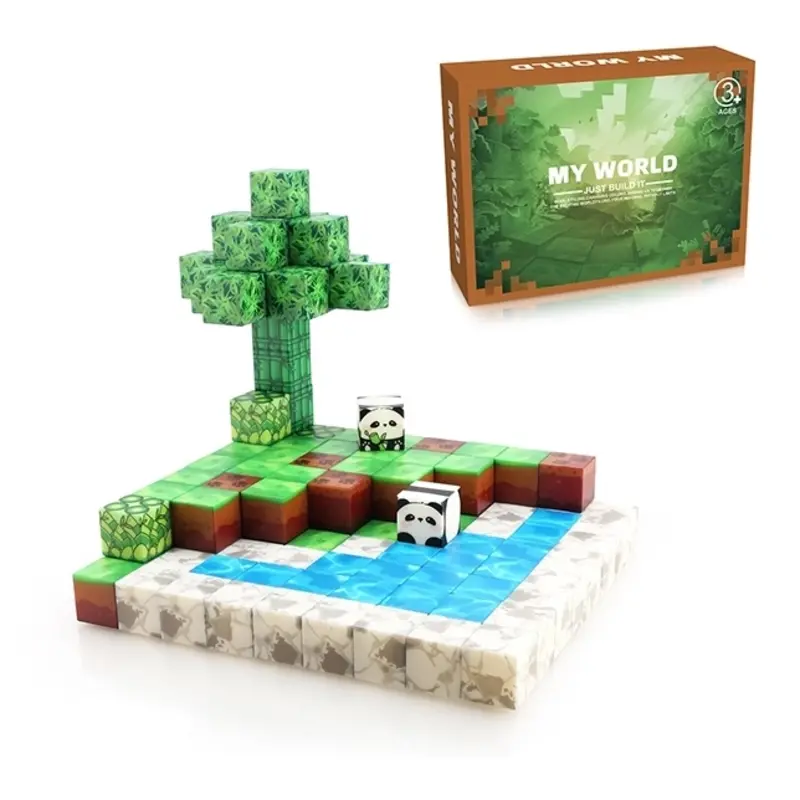 My World My World Magnetische bouwstenen Panda 126 stuks