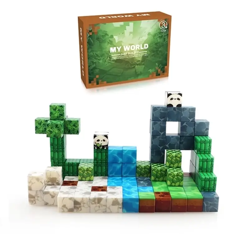 My World My World Magnetische bouwstenen Panda 100 stuks