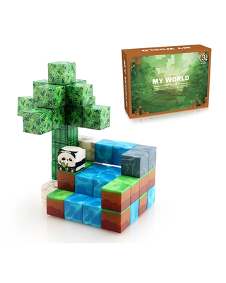 Magneetspeelgoed.nl Magnetische bouwstenen Panda 48 stuks