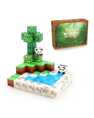 Magneetspeelgoed.nl Magnetische bouwstenen Panda 65 stuks