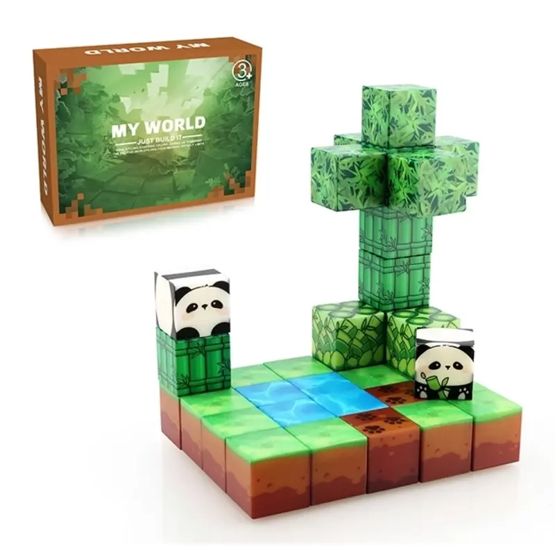 My World My World Magnetische bouwstenen Panda 34 stuks