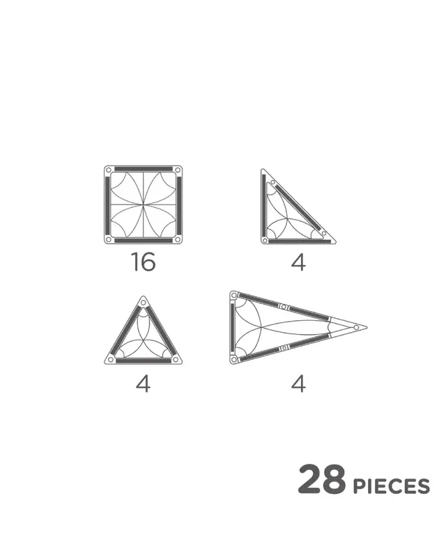 Cleverclixx Cleverclixx Mini Tiles Pack Intense 28-delig travel set
