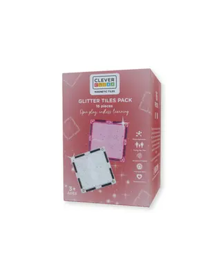 Cleverclixx Glitter Tiles Pack Transparant & Pink 16-delig