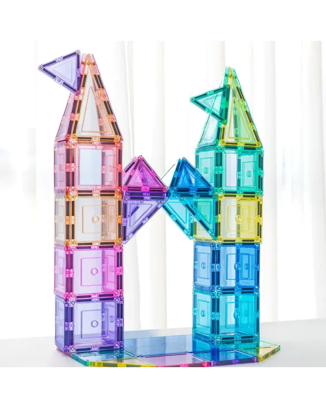 Learn and Grow Toys Learn and Grow Magnetische Tegels Pastel - Builder Pack 112 stuks