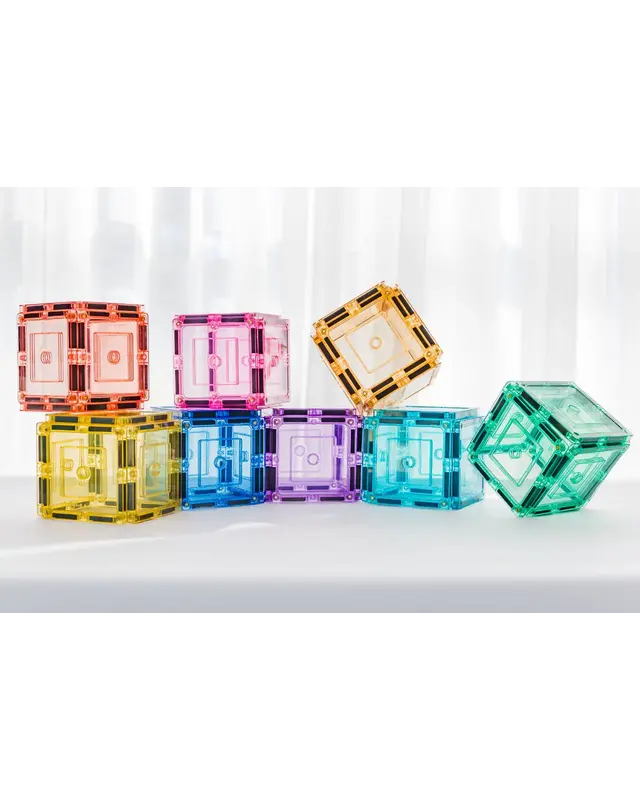 Learn and Grow Toys Learn and Grow Magnetische Tegels Pastel - Builder Pack 112 stuks