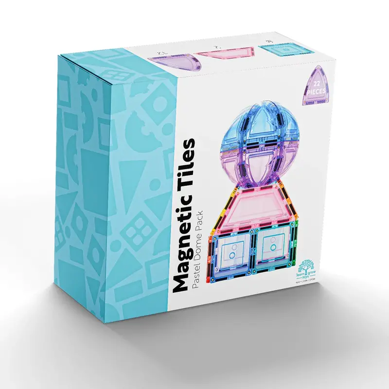 Learn and Grow Toys Learn and Grow Learn and Grow Magnetische Tegels Pastel - Dome Pakket 22 delig