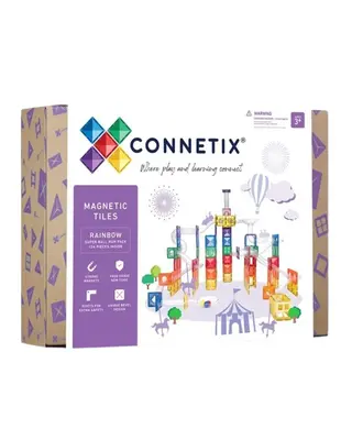 CONNETIX  Magnetic Tiles Super Ball Run Rainbow 134 stuks