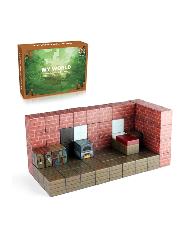 Magneetspeelgoed.nl Magnetische bouwstenen Rode hut 80 stuks Magneetspeelgoed.nl Magnetische bouwstenen Rode hut 80 stuks