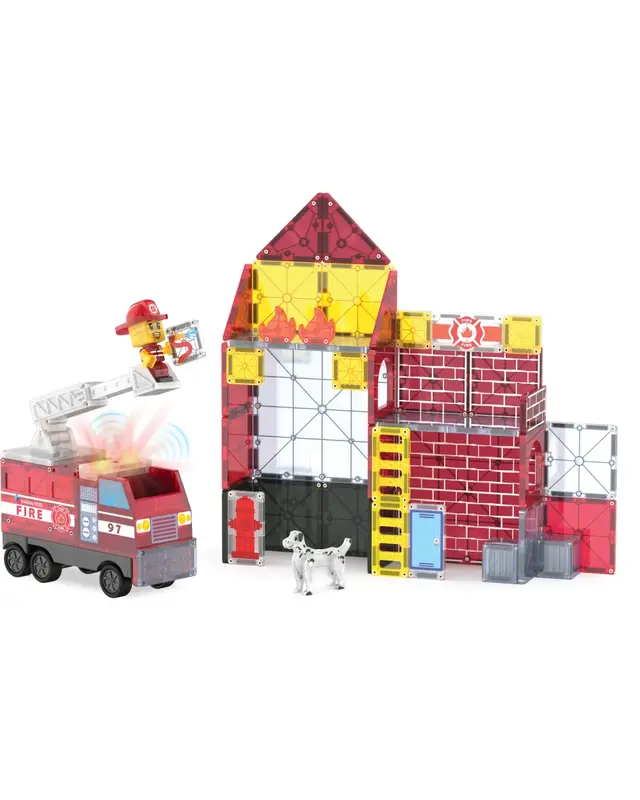 Magna Tiles Magna Tiles Brandweerstation 50-delig