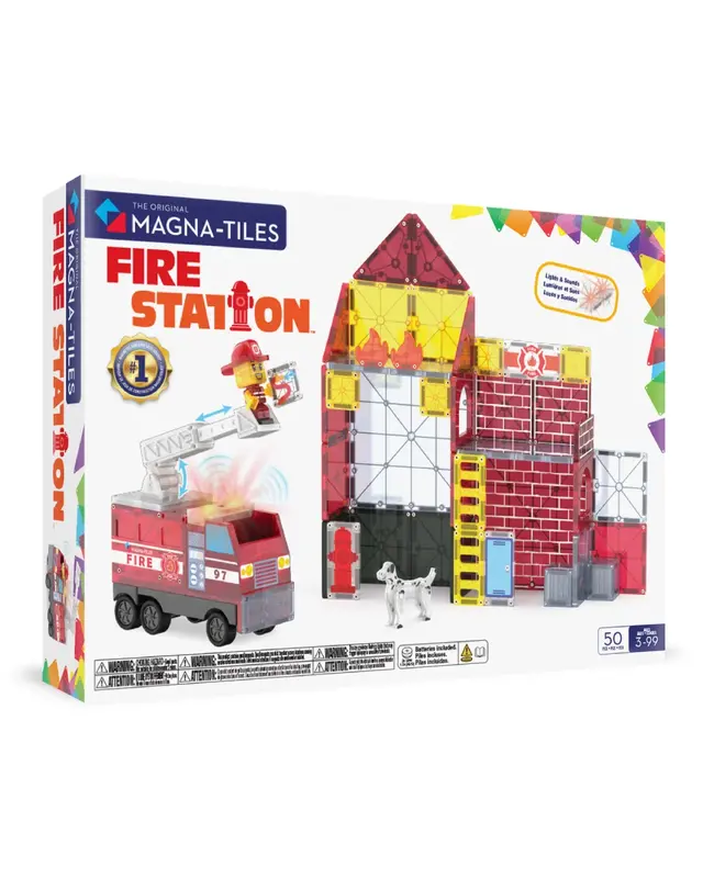 Magna Tiles Magna Tiles Brandweerstation 50-delig