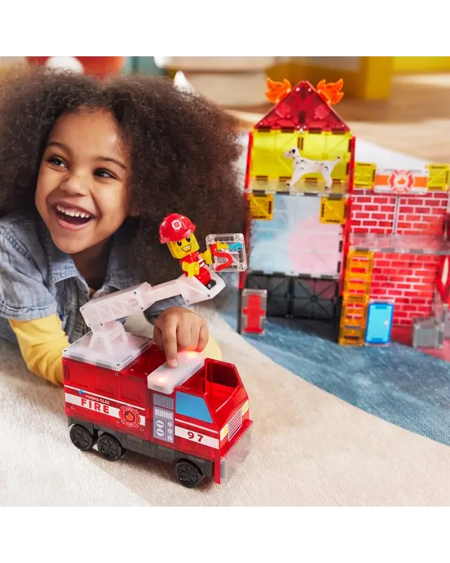 Magna Tiles Magna Tiles Brandweerstation 50-delig