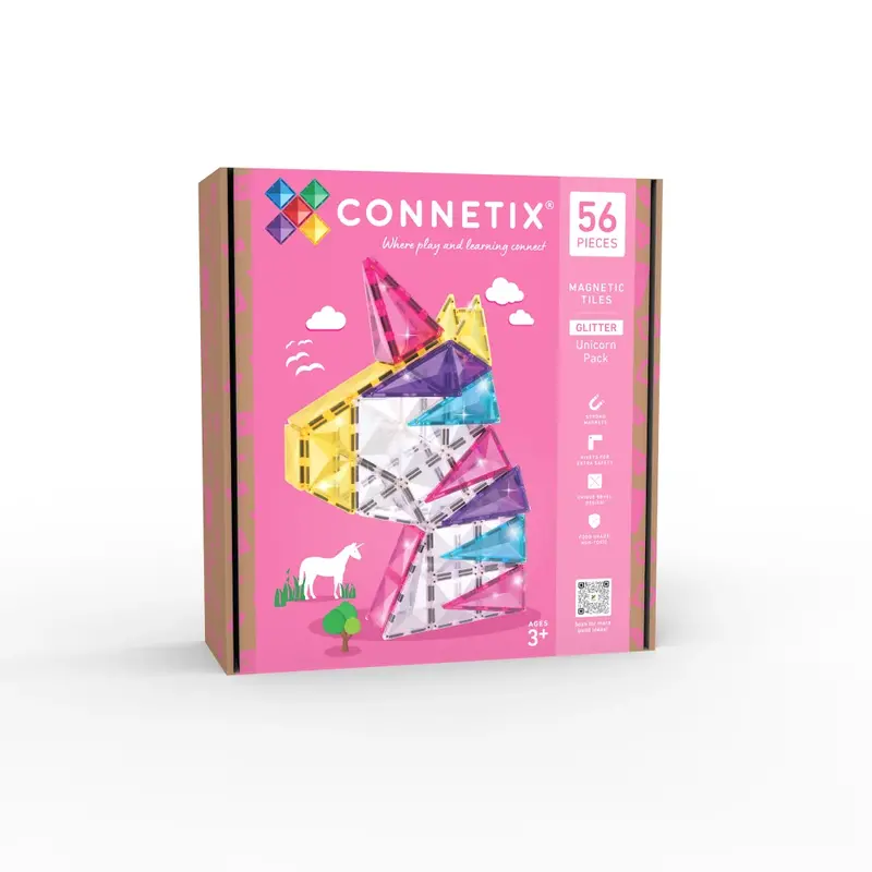 Connetix CONNETIX Unicorn Glitter Pack 56-delig