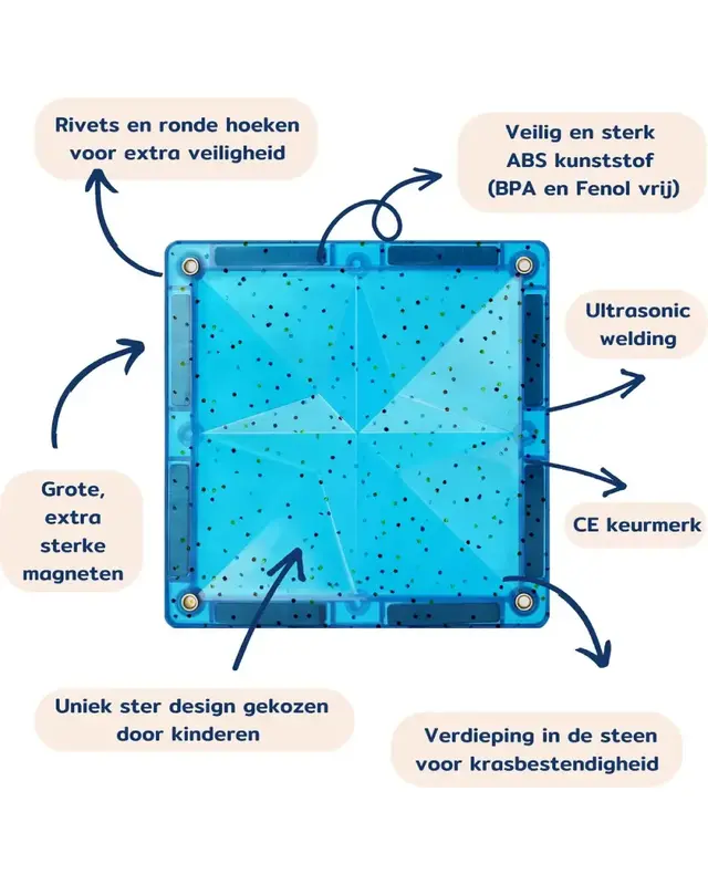 Coblo Coblo Magnetische bouwstenen Glitter 35-delig