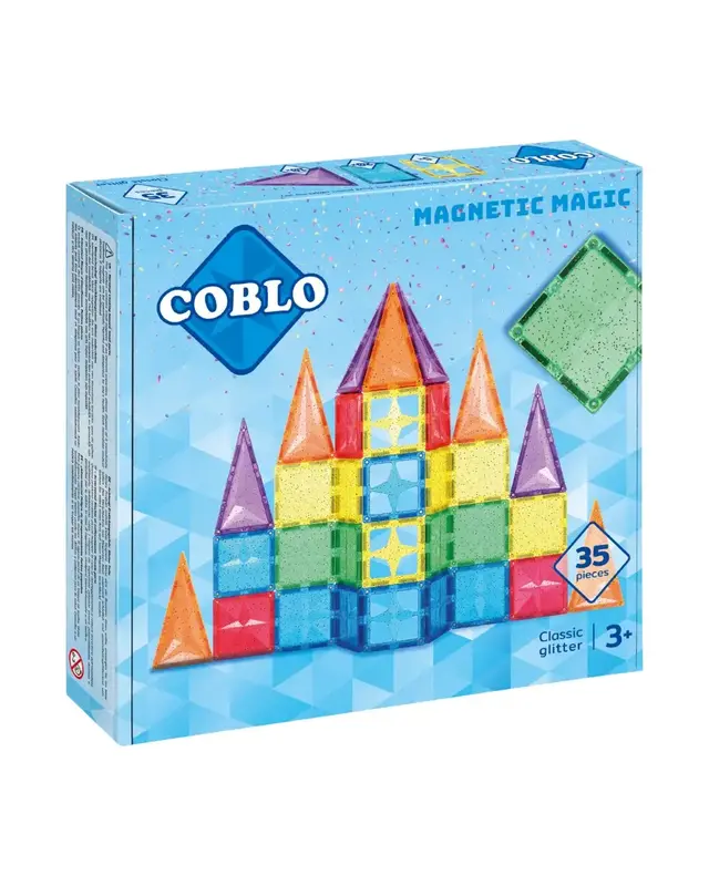 Coblo Coblo Magnetische bouwstenen Glitter 35-delig