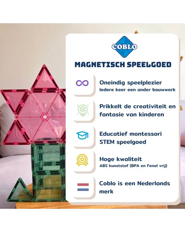 Coblo Coblo Pastel Hexagon 6-delig Coblo Coblo Pastel Hexagon 6-delig