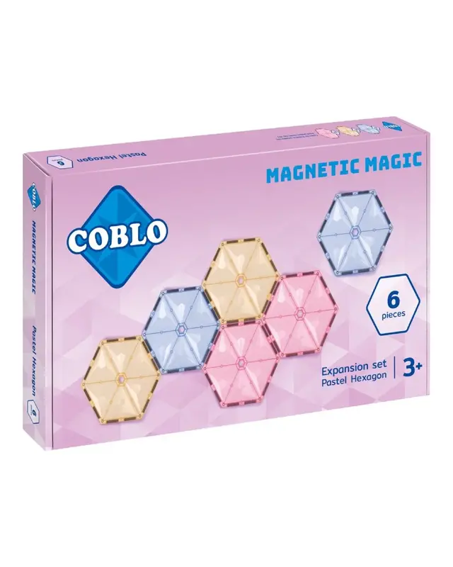 Coblo Coblo Pastel Hexagon 6-delig Coblo Coblo Pastel Hexagon 6-delig