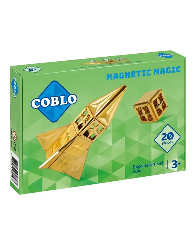 Coblo Coblo Magnetische tegels Goud 20-delig Coblo Coblo Magnetische tegels Goud 20-delig