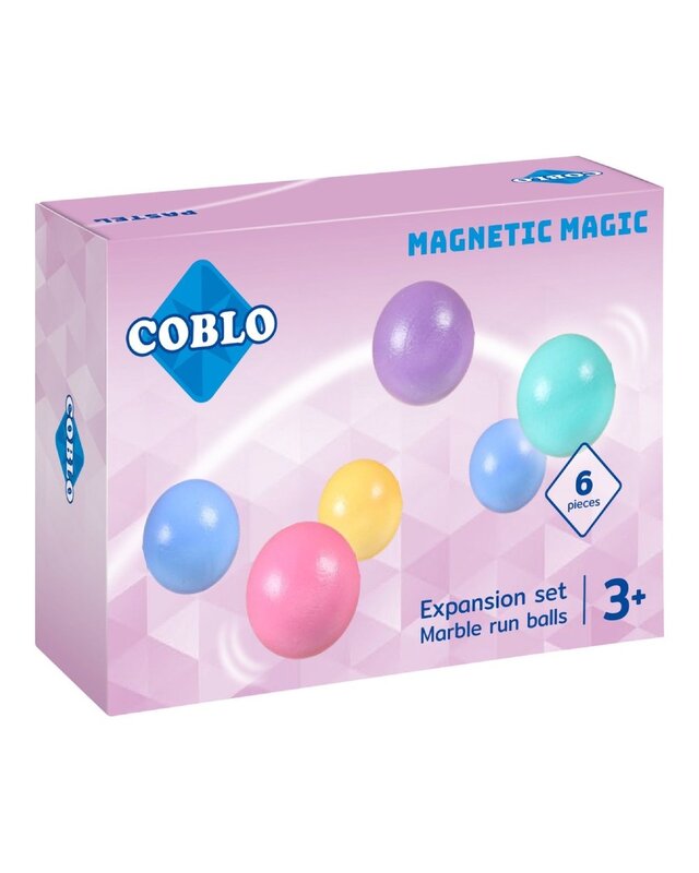 Coblo Coblo Pastel Knikkerbaanballen 6-stuks Coblo Coblo Pastel Knikkerbaanballen 6-stuks