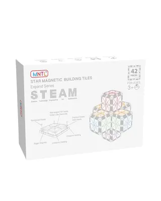 MNTL Magnetic Tiles Magnetische Tegels Rainbow sterren - 42 stuks