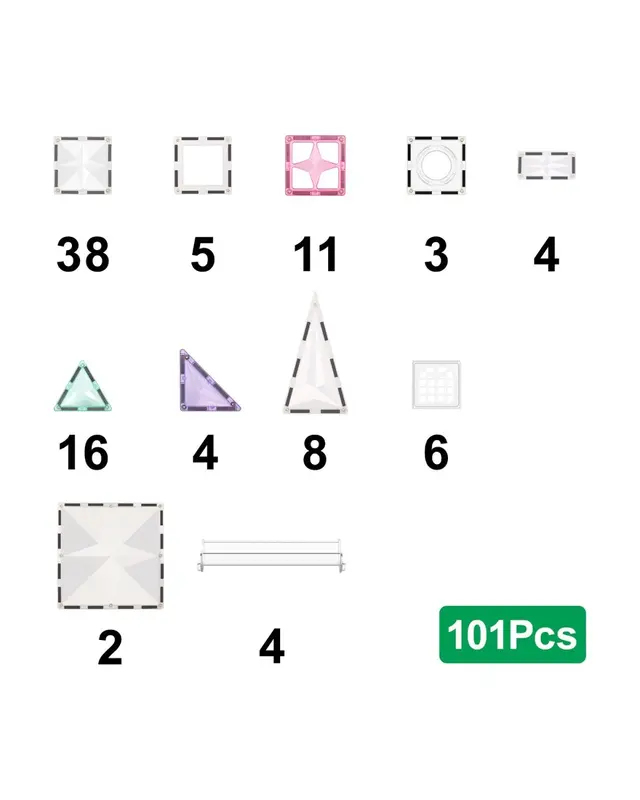 MNTL MNTL Ster Magnetische tegel Ballon huis - 101delig