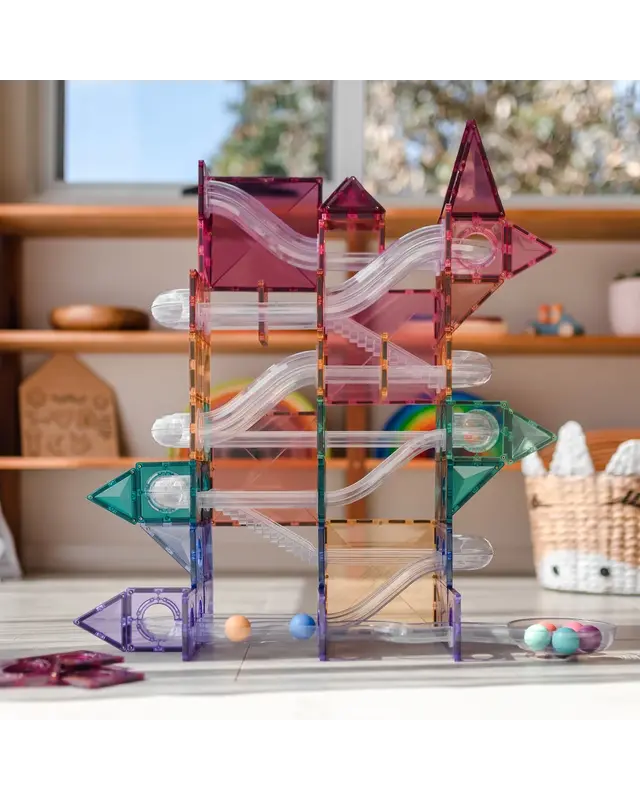 CONNETIX  CONNETIX Knikkerbaan Pastel - 106 delig + GRATIS 16 pastel ballen