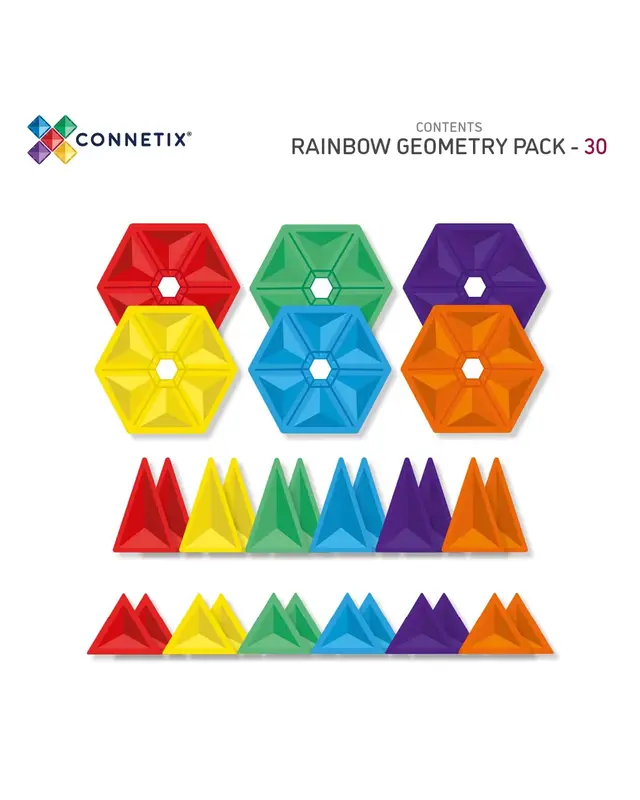 CONNETIX CONNETIX Geometrie Pakket - 30 delig CONNETIX CONNETIX Geometrie Pakket - 30 delig