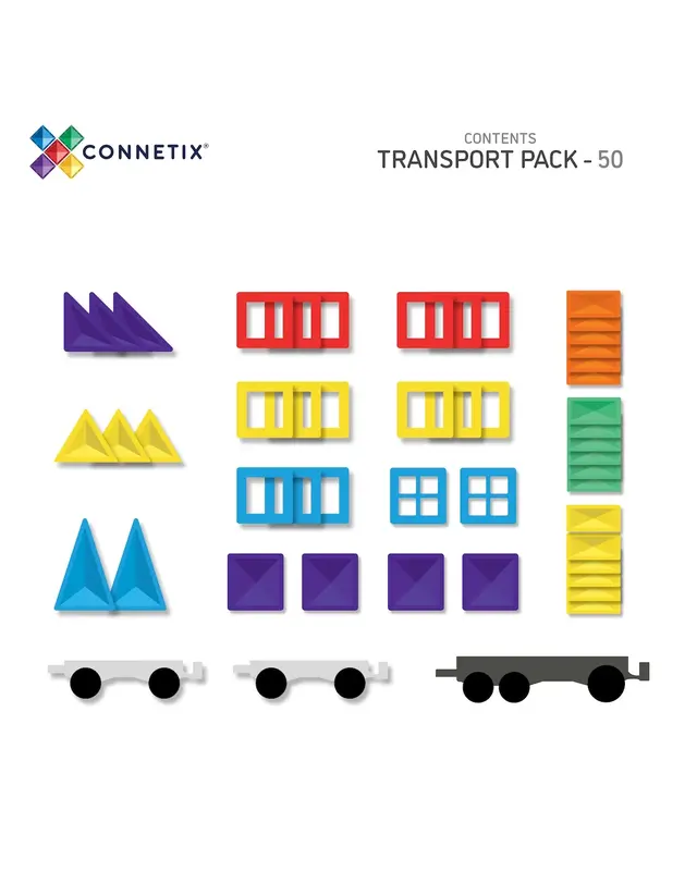 CONNETIX  CONNETIX Transport Pakket - 50 delig CONNETIX  CONNETIX Transport Pakket - 50 delig