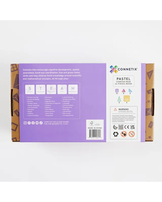 CONNETIX CONNETIX Pastel Starterset Pakket 64 delig CONNETIX CONNETIX Pastel Starterset Pakket 64 delig