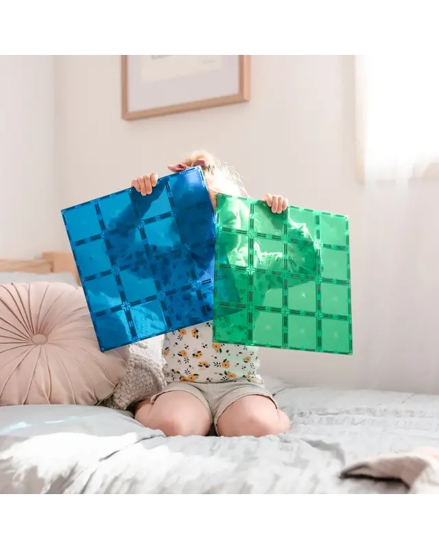 CONNETIX  CONNETIX 2 Basisplaten 30 x 30 cm - Groen en Blauw CONNETIX  CONNETIX 2 Basisplaten 30 x 30 cm - Groen en Blauw