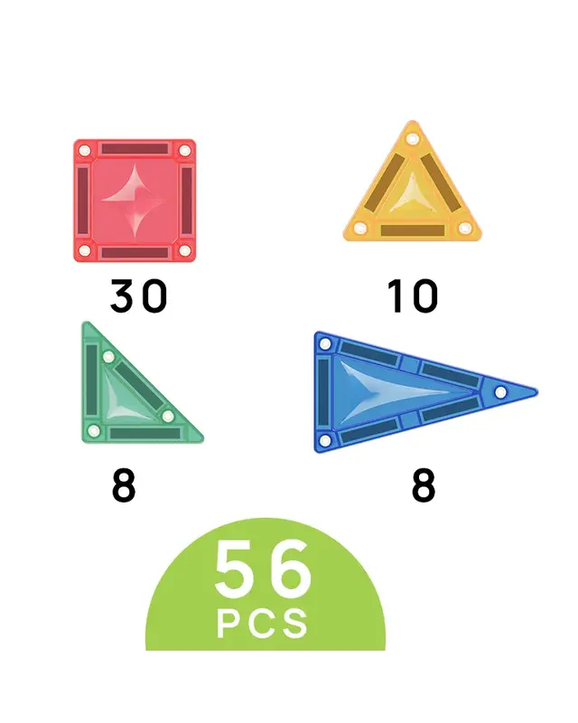 MNTL MNTL Classic Micro Ster Magnetische Tegels 56-delig MNTL MNTL Classic Micro Ster Magnetische Tegels 56-delig